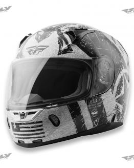 Fly Racing Revolt FS Liberator - WhiteBlack Gloss Helmet 1