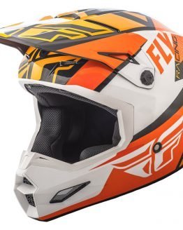 Fly Racing Kinetic Elite Helmet - Orange White Black 2