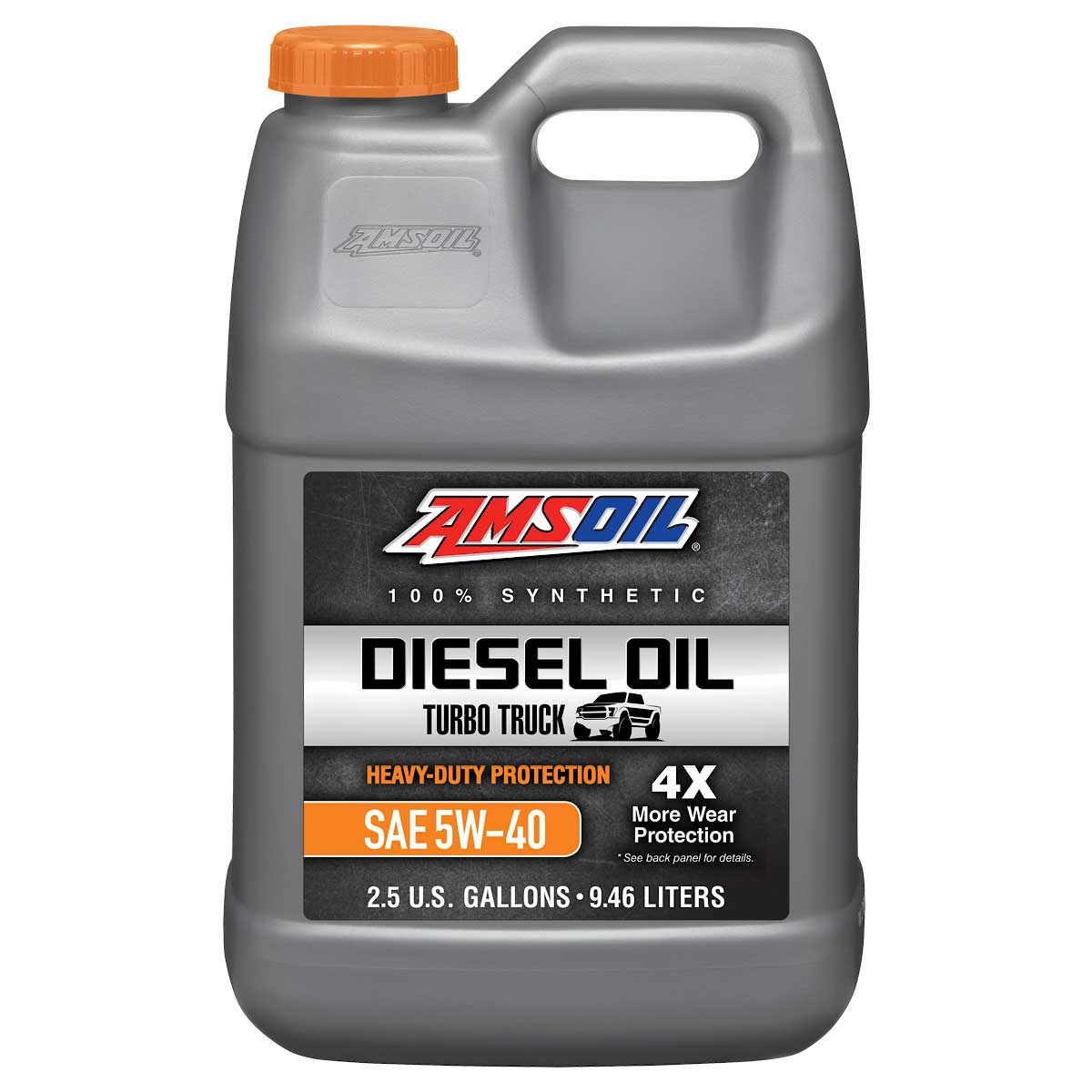 AMSOIL Heavy-Duty Synthetic Diesel Oil 5W-40 - For Cars (2.5 Gallon Jug)